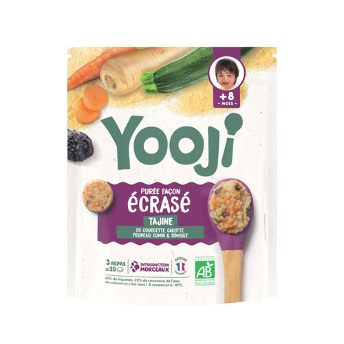 Yooji Ecrasé tajine Bio dès 8 mois 400g