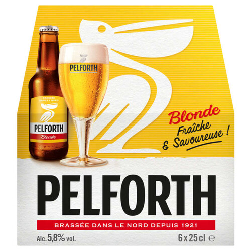 Pelforth Bière Blonde Du Nord 5.8° 6x25Cl
