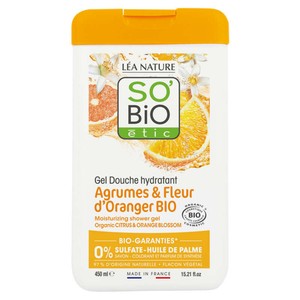 SO'BiO Étic Gel Douche Hydratant Agrumes & Fleur d'Oranger Bio 450ml