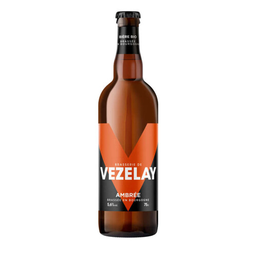 Vezelay bière ambrée bio pur malt 5.6% alc. 75cl