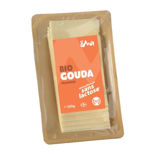 Öma Gouda tranches sans lactose 150g