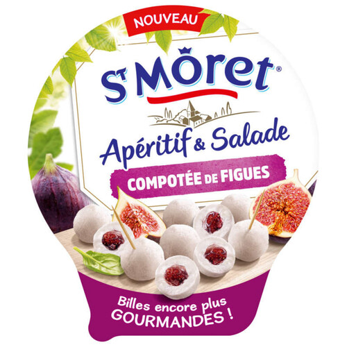 St Môret apéritif fromage billes au coeur de figues x24 - 100g