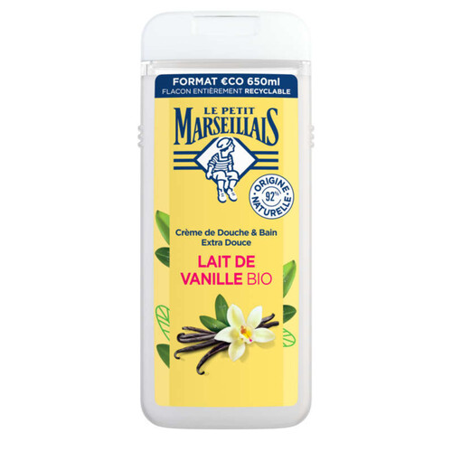 Le petit Marseillais Gel douche & bain vanille Bio 650ml