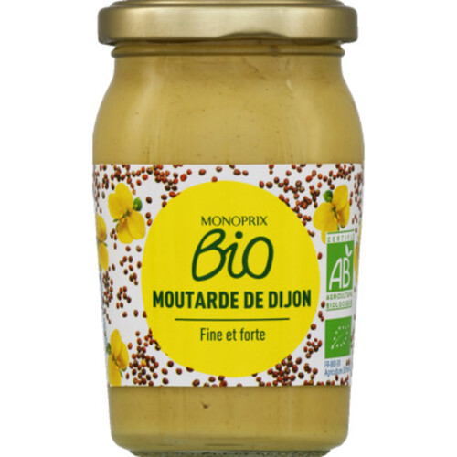 Monoprix Bio Moutarde De Dijon Fine Et Forte Bio 210G