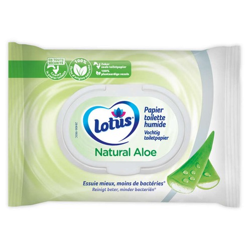Lotus Papier Toilette Humide Aloe Vera x42