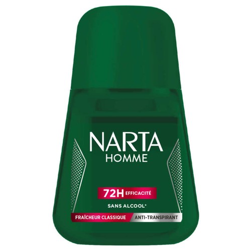 Narta Men Déodorant Bille 72H Efficacité Fraîcheur Classique 50ml