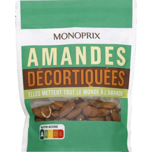 Monoprix amandes décortiquées 125g