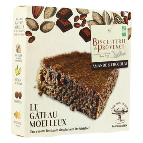 [Par Naturalia] Biscuiterie Provence Gâteau Gourmet Aux Amandes Goût Chocolat Sans Gluten 225G Bio