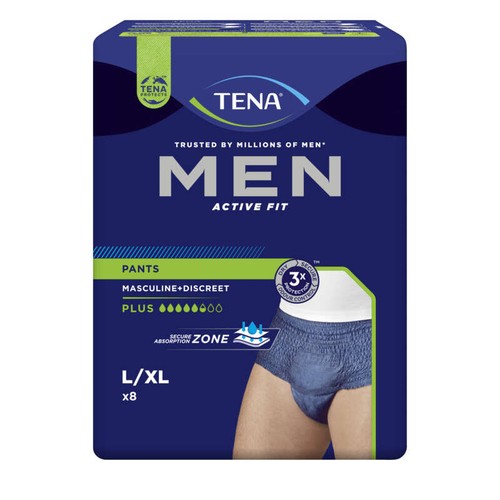 Tena Sous-Vêtements Men Active Fit Pants Plus Large x8