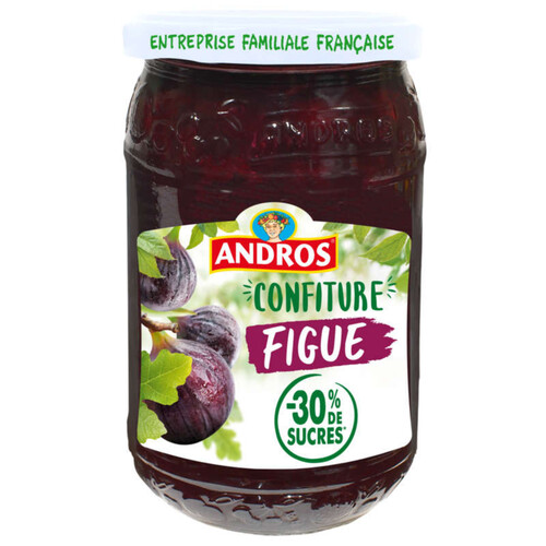 Andros Confiture Figues -30% de Sucre 350g