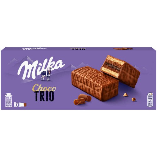 Milka Choco Trio Gâteaux fourrés au Chocolat 180g