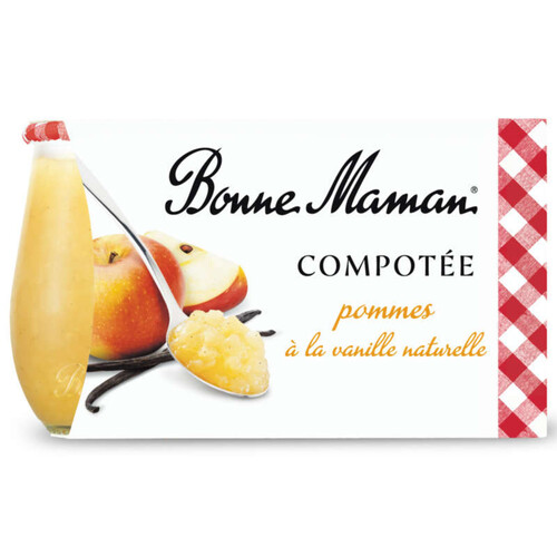 Bonne Maman compotée pommes à la vanille naturelle 2x130g