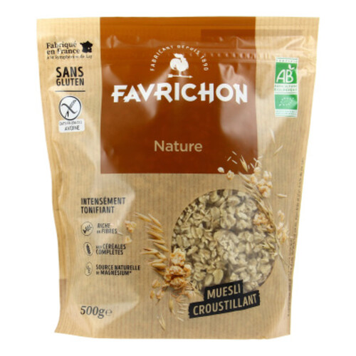 [Par Naturalia] Favrichon Muesli Nature Sans Gluten 500G Bio
