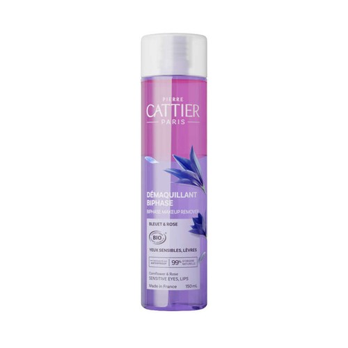 [Para] [Par Naturalia]  Cattier Démaquillant Biphase Yeux Sensibles Lèvres Bleuet Rose 150ml