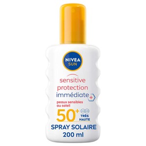 Nivea Spray Solaire Sensitive Protection Immédiate FPS 50+ 200ml