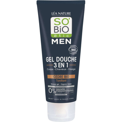 So Bio Gel Douche Men au Cèdre 200ml