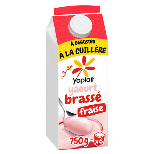Yaourt en Brique Yoplait Brassé Fraise 750g