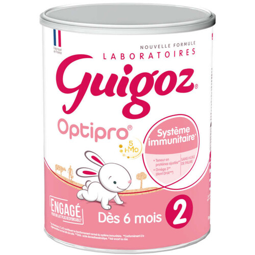 Guizo 2 Optipro Lait Intantile 2ème âge dès 6 mois 830g