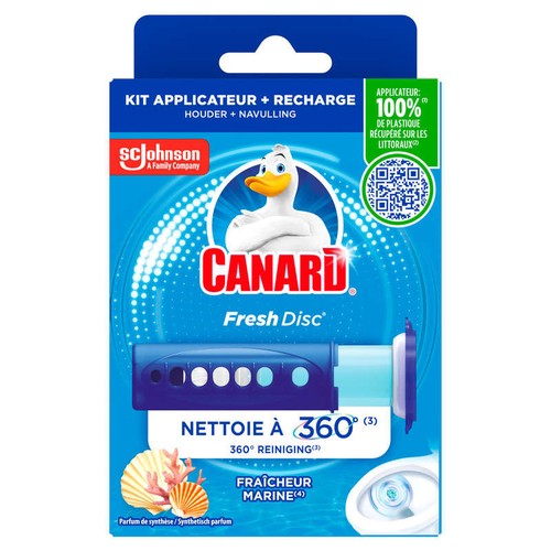 Canard WC Fresh Disc Applicateur + Recharge Fraîcheur Marine *1