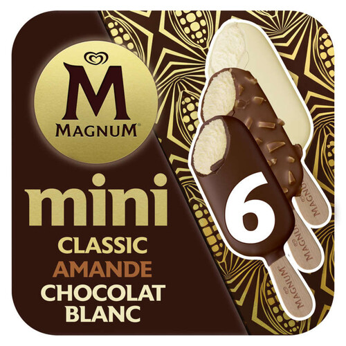 Magnum Ice Cream Lolly Chocolat Blanc x6 254g