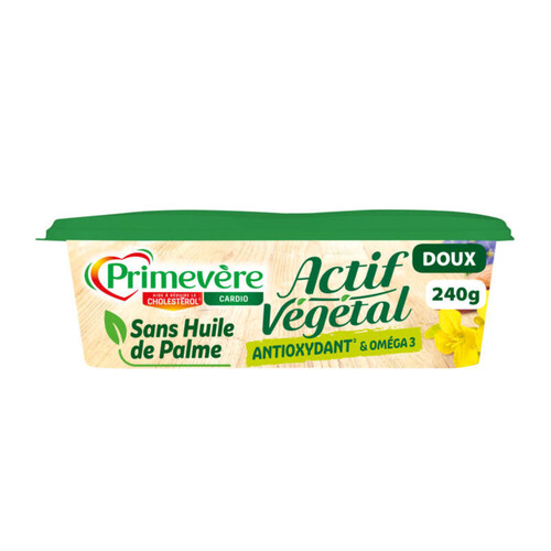 Primevère Margarine Actif Végétal doux 240g