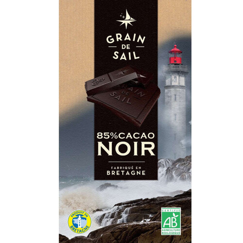 Grain de Sail Tablette de Chocolat Noir 85% Cacao Bio100g
