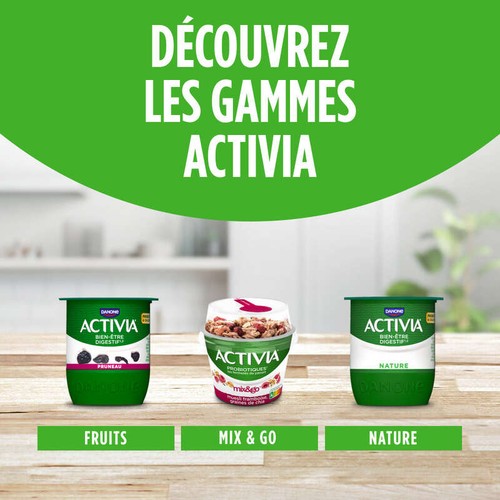Activia Yaourt Aux Fruits Pruneau Bifidus 4x125g