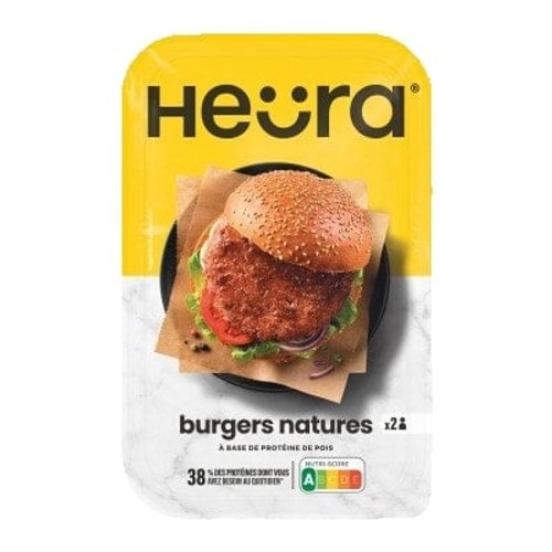 Heüra Burgers Natures à base de Protéines de Pois 200g