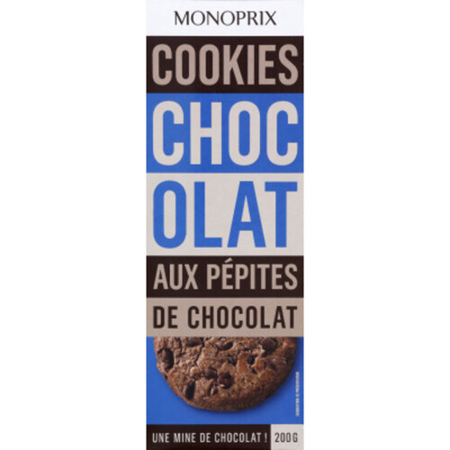 Monoprix Cookies Chocolat aux Pépites de Chocolat 200g