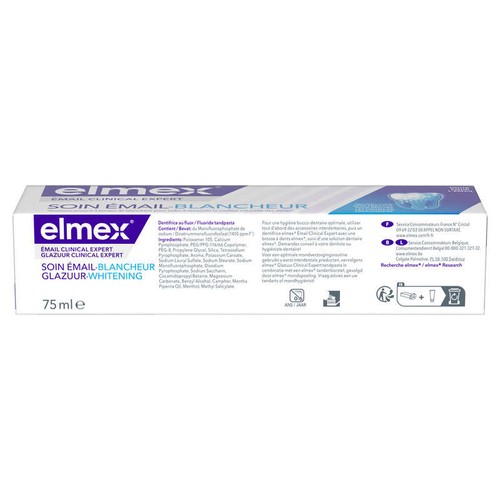 Elmex Dentifrice Émail Clinic Expert Blancheur 75ml
