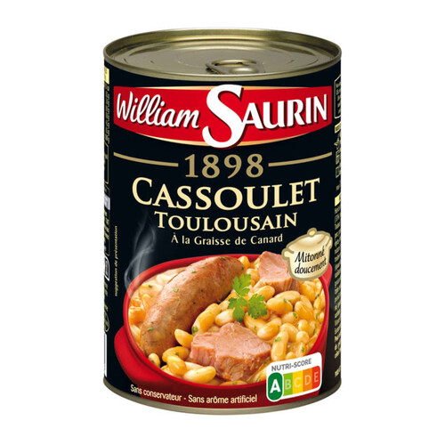 William Saurin Cassoulet Toulousain à la graisse d'oie 420g