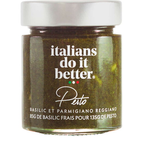 Italians do it better pesto, basilic  et Parmigiano Reggiano 135g.