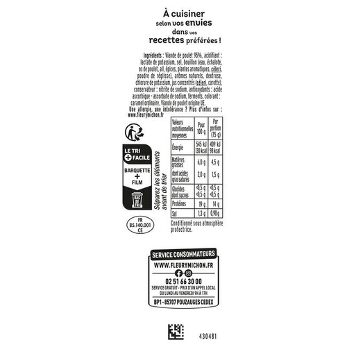 Fleury Michon Allumettes de Poulet 2x75g