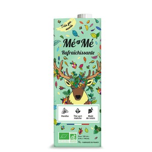 Mé Mé Thé Vert Matcha et Menthe Rafraichissant Bio 1L
