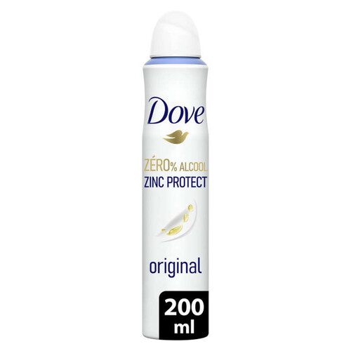 Dove Déodorant Zero % d'Alcool Original 200ml