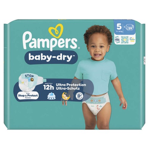 Pampers Baby-Dry Taille 5 - 11kg-16kg – x39 Couches