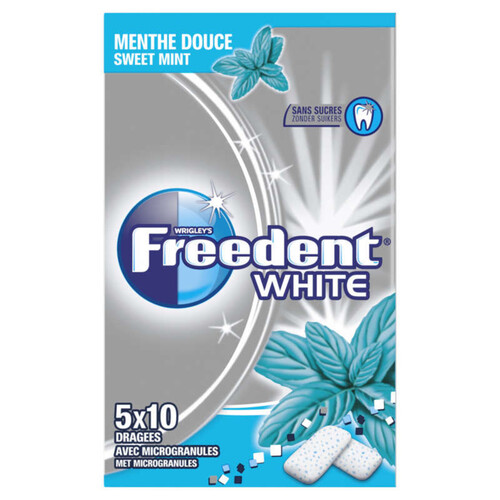 Freedent White Chewing Gum à La Menthe Douce Sans Sucres 70g