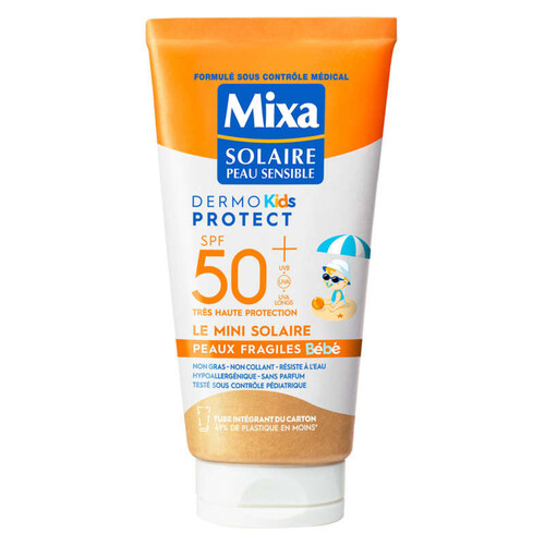 Mixa Crème dermo Peaux fragiles bébé SP50+ tube 50ml