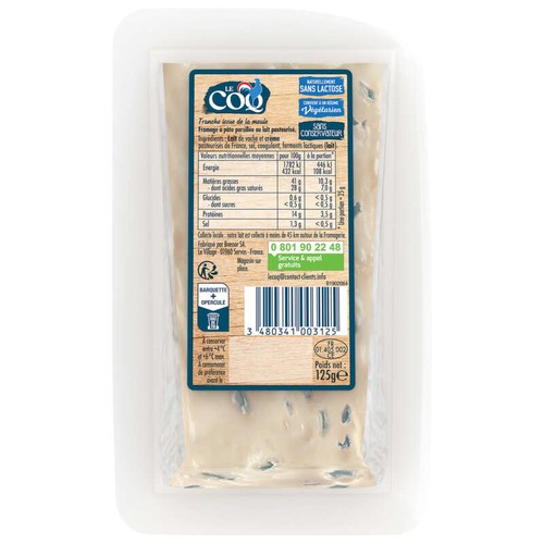 Le Coq Fromage à pâte au lait pasteurisé doux et crémeux 125g