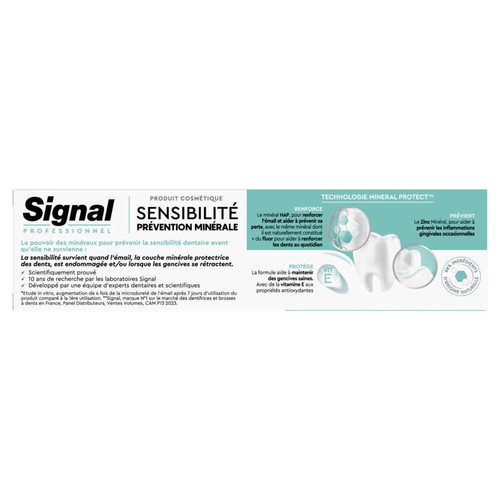 Signal Professionnel DENTIFRICE Sensibilité Prévention Minérale Complet 75ml