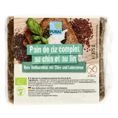 Pural Pain au Chia Et au Lin Bio 400g