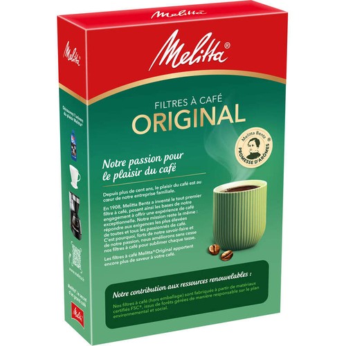 Melitta Filtre à Café 1x4 blanc x80