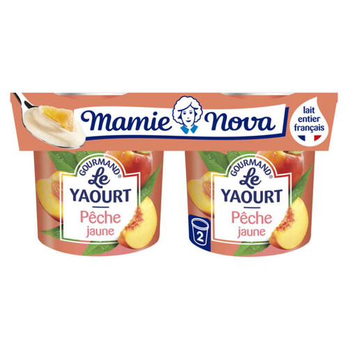 Mamie Nova Yaourt à la pêche du Roussillon 2x150g