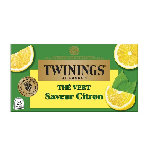 Twinings Thé Vert Citron Intense 25 Sachets 50g