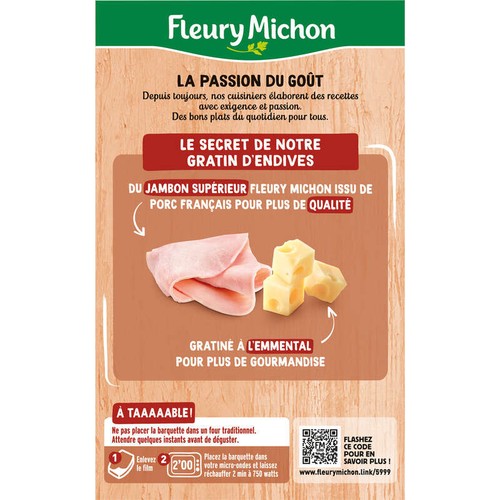 Fleury Michon Gratin d'Endives au Jambon 280g