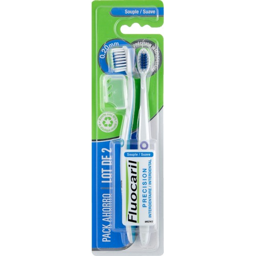 Fluocaril Brosses à Dents Précision Interdentaire Souple 20mm x2