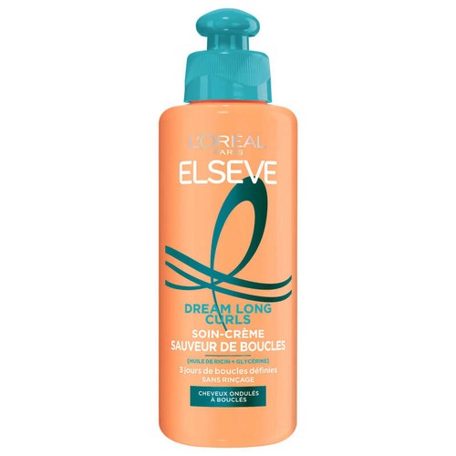 Elseve Dream Long Curls Crème Sauveuse de Boucles Cheveux Abîmés Sans Rinçage 200ml