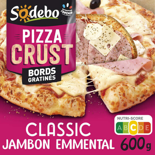 Sodebo pizza crust classic jambon emmental 600g