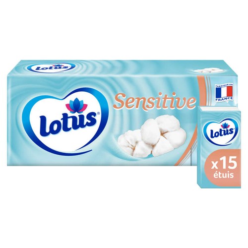 Lotus Mouchoirs Etuis Sensitive x15