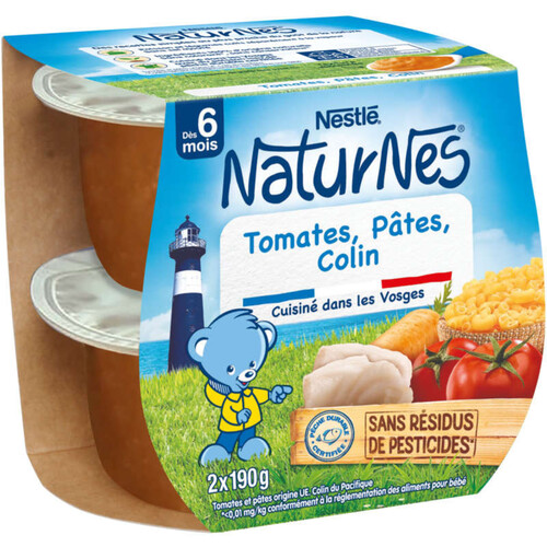 Natures Tomates Pâtes colin 2x190g